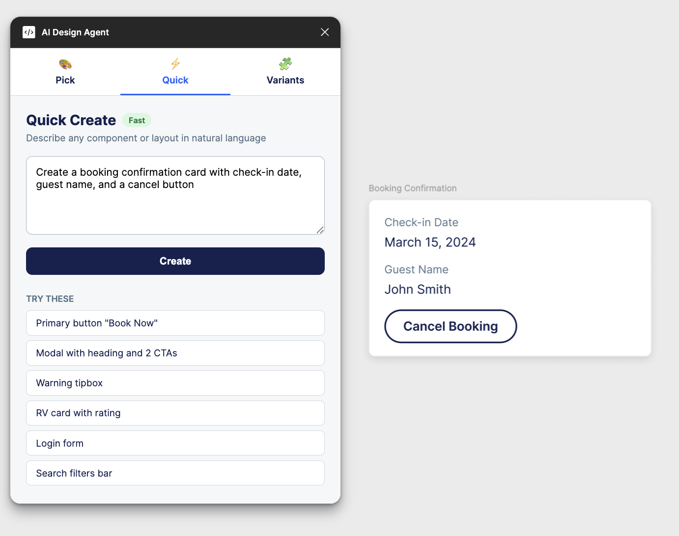 Design system registry in action