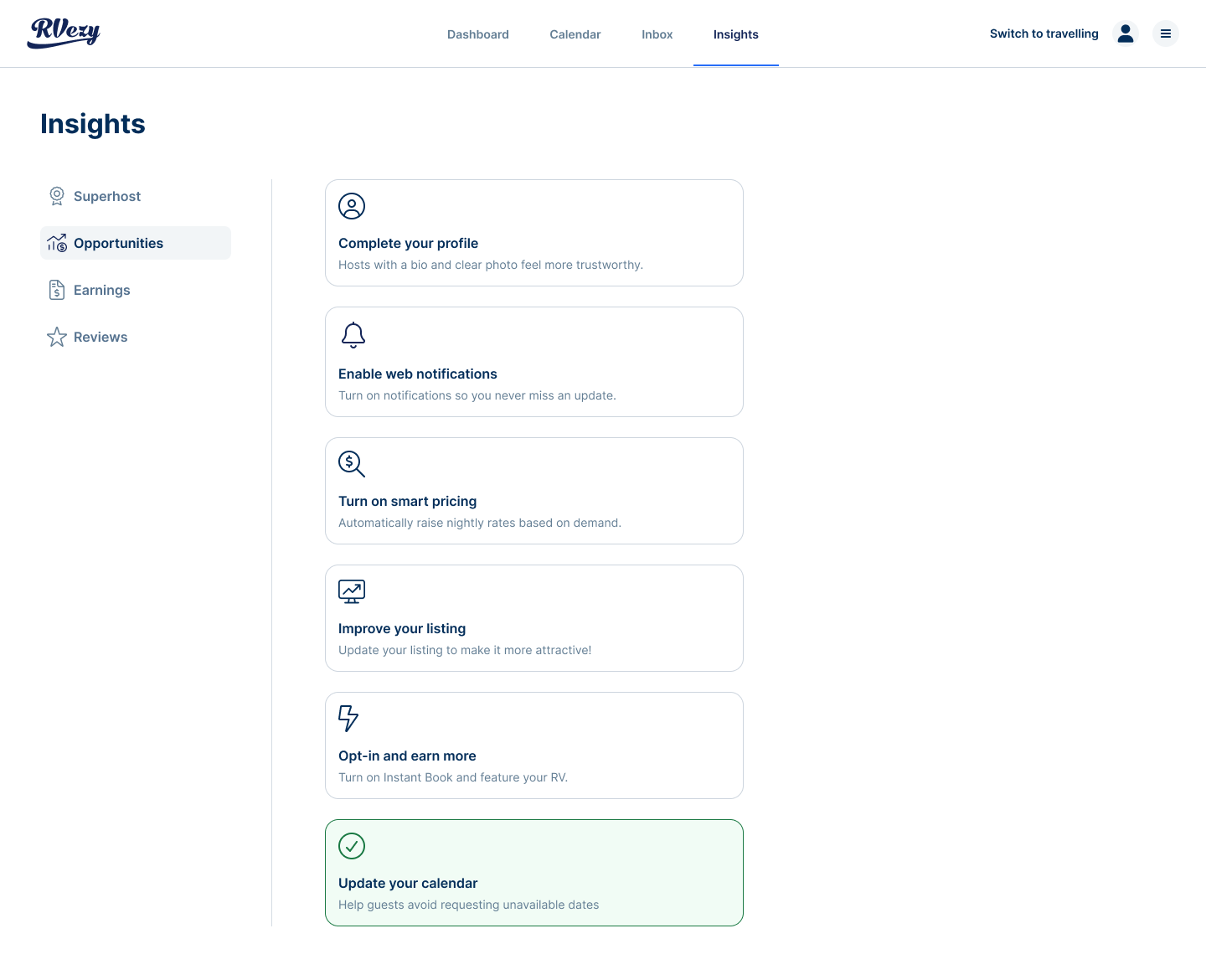 Opportunities and actions