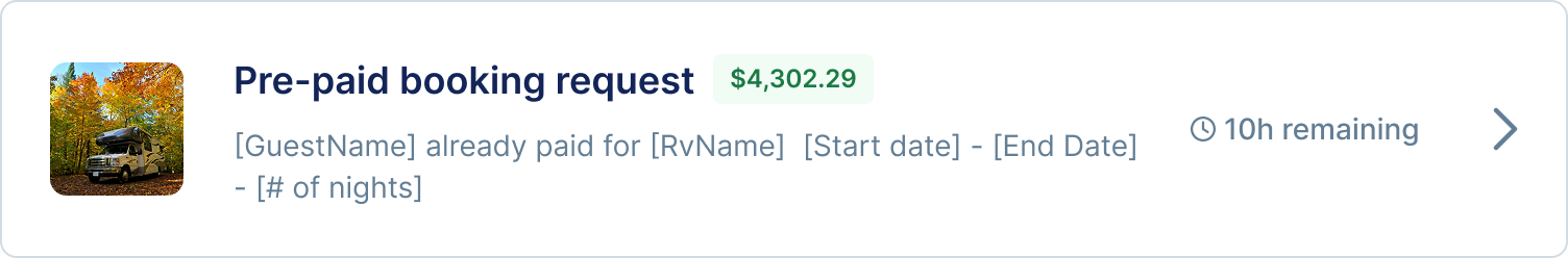 Booking confirmation